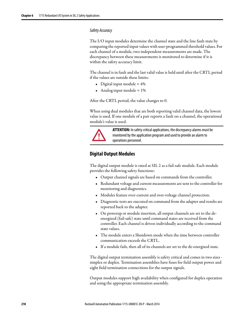 Digital output modules | Rockwell Automation 1715-OF8I Redundant I/O System User Manual User Manual | Page 210 / 324