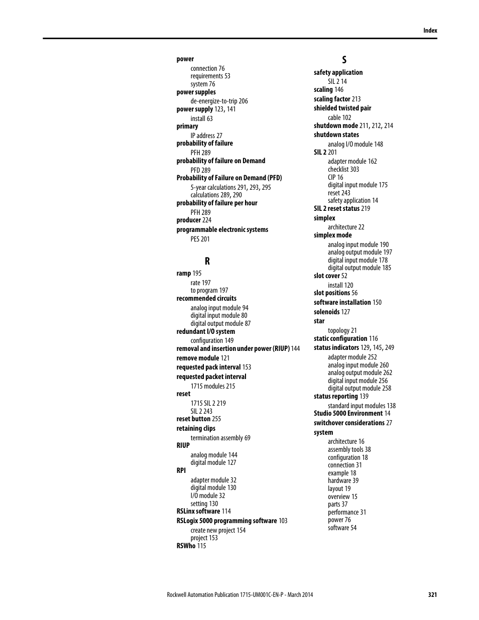 Rockwell Automation 1715-OF8I Redundant I/O System User Manual User Manual | Page 321 / 324
