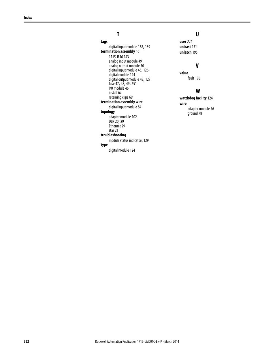 Rockwell Automation 1715-OF8I Redundant I/O System User Manual User Manual | Page 322 / 324