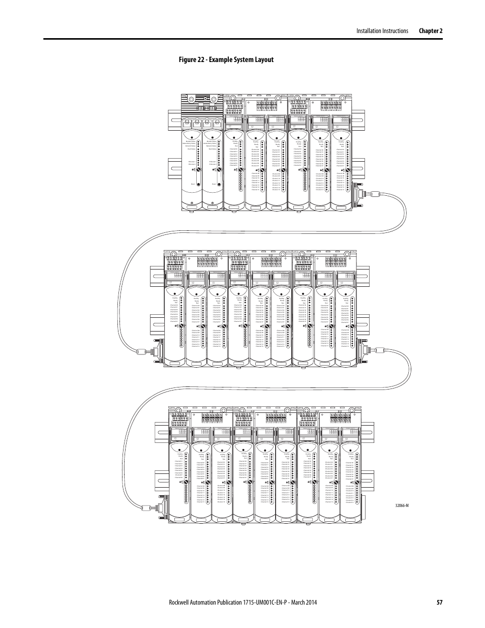 Figure 22 - example system layout | Rockwell Automation 1715-OF8I Redundant I/O System User Manual User Manual | Page 57 / 324