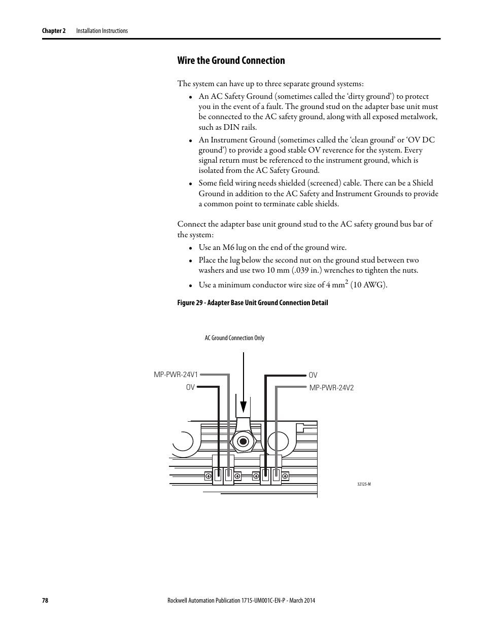 Wire the ground connection | Rockwell Automation 1715-OF8I Redundant I/O System User Manual User Manual | Page 78 / 324