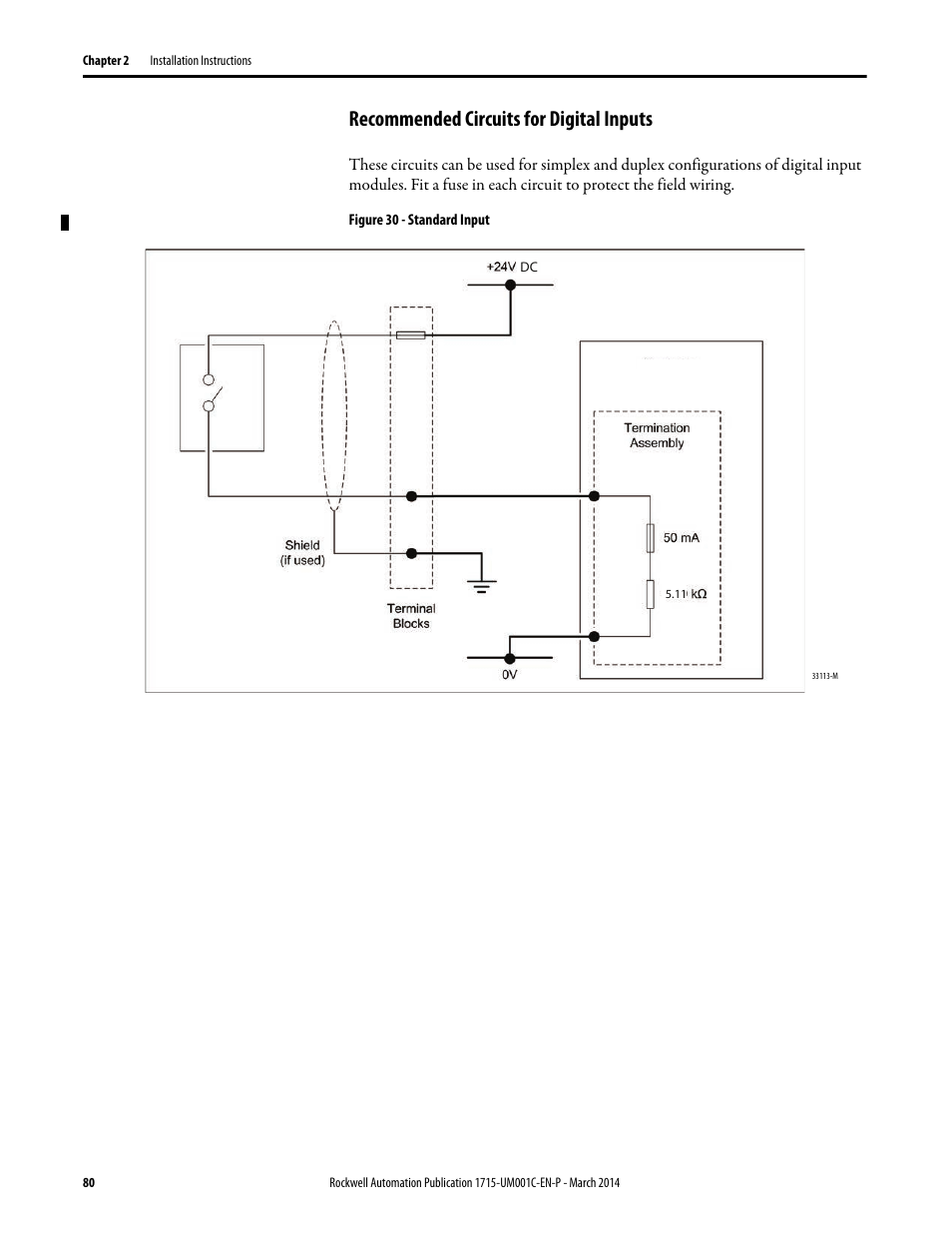 Recommended circuits for digital inputs | Rockwell Automation 1715-OF8I Redundant I/O System User Manual User Manual | Page 80 / 324