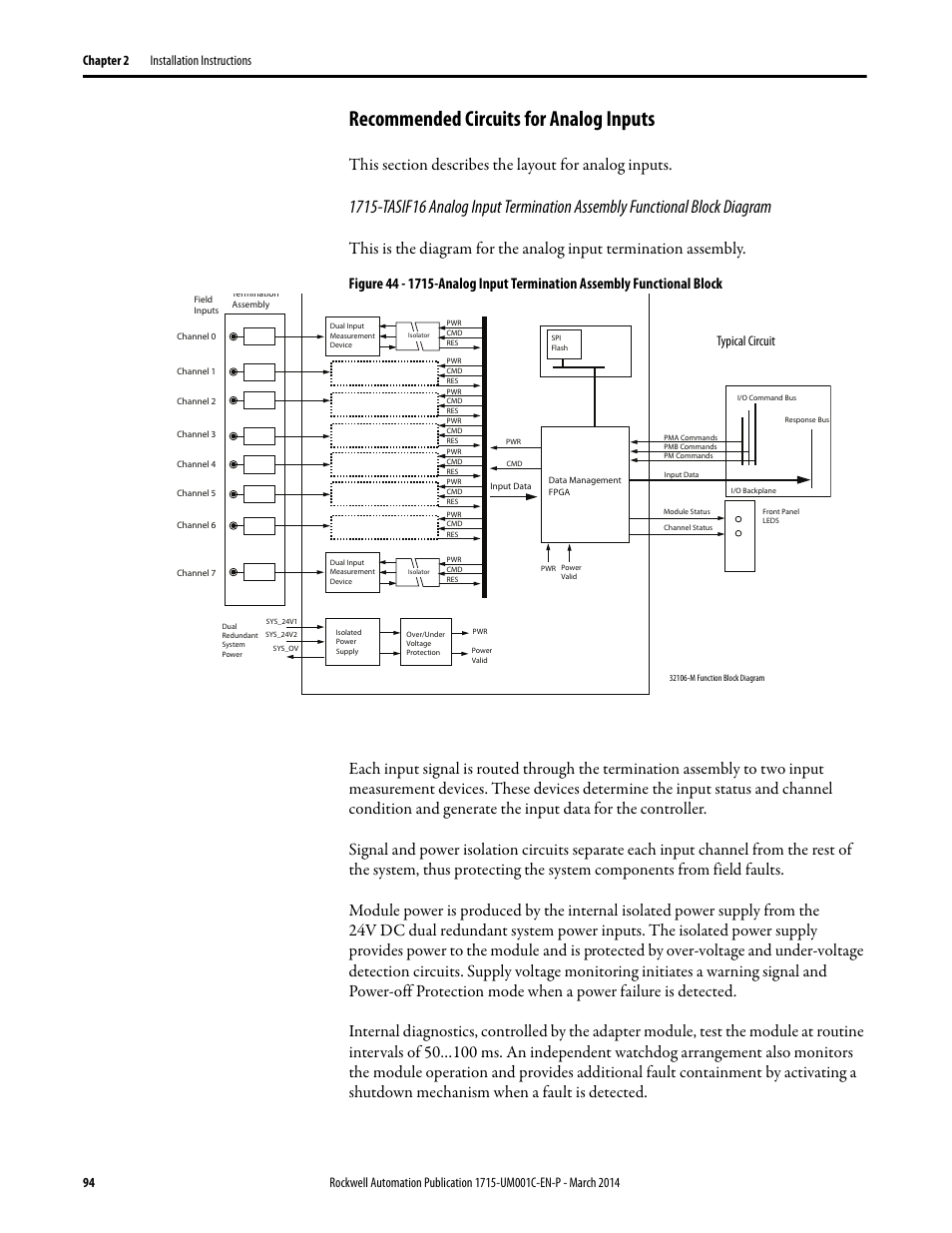 Recommended circuits for analog inputs | Rockwell Automation 1715-OF8I Redundant I/O System User Manual User Manual | Page 94 / 324