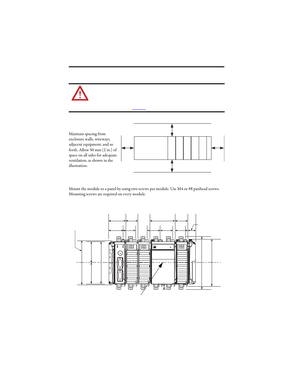 System mounting, Minimum spacing, Panel mounting | Rockwell Automation 1769-HSC Compact High Speed Counter Module User Manual | Page 10 / 32