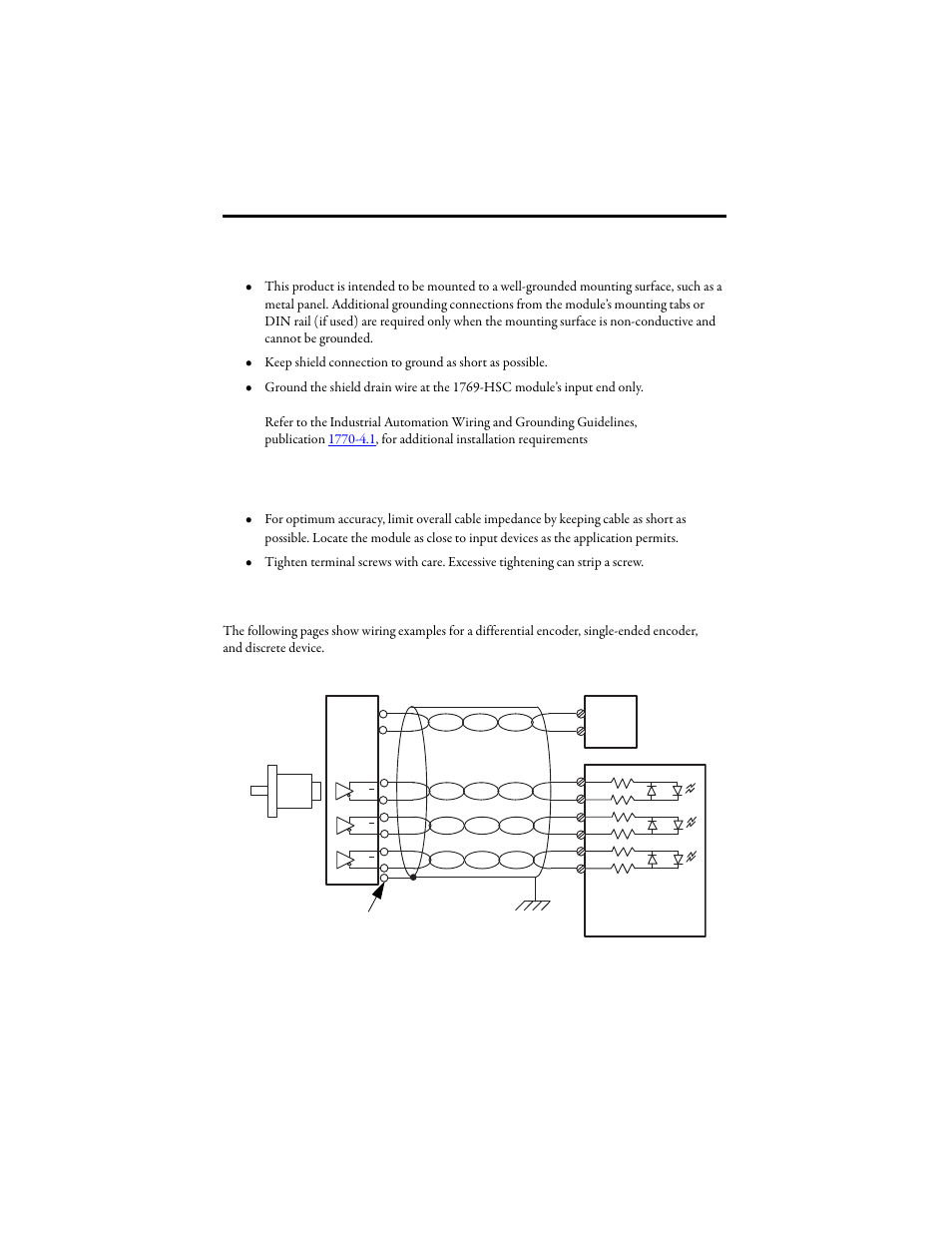 Wire diagrams, Grounding guidelines, Terminal block guidelines | Rockwell Automation 1769-HSC Compact High Speed Counter Module User Manual | Page 14 / 32