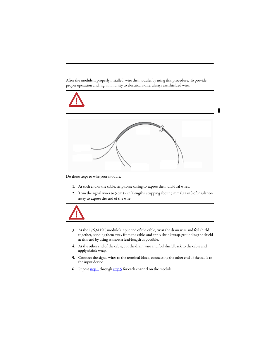 Wire the modules | Rockwell Automation 1769-HSC Compact High Speed Counter Module User Manual | Page 19 / 32