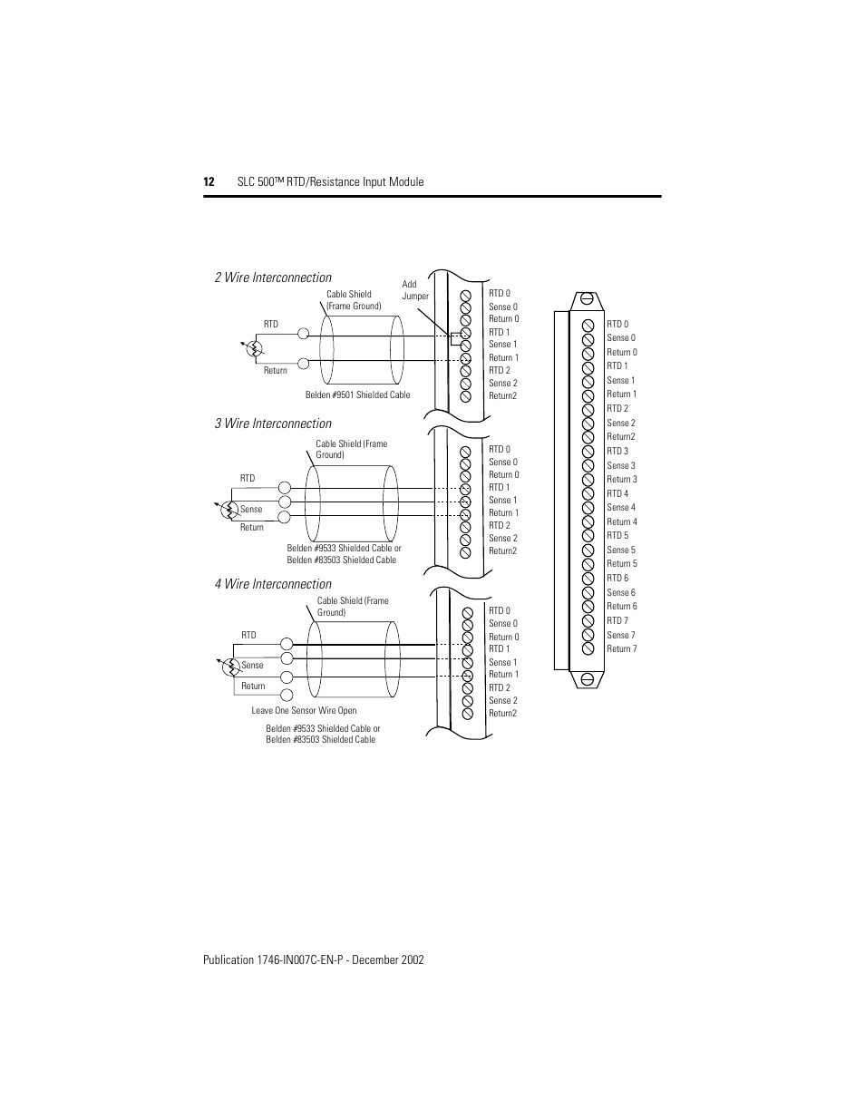 Rockwell Automation 1746-NR8 SLC 500 RTD/Resistance Input Module/ Instructions User Manual | Page 12 / 24