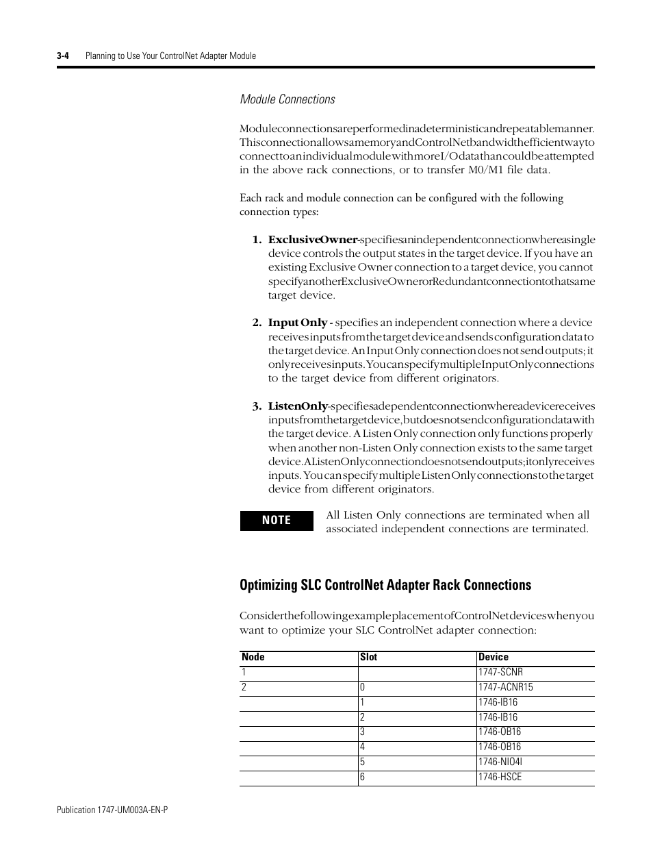 Optimizing slc controlnet adapter rack connections | Rockwell Automation 1747-ACNR15 ControlNet Adapter Module User Manual User Manual | Page 24 / 140