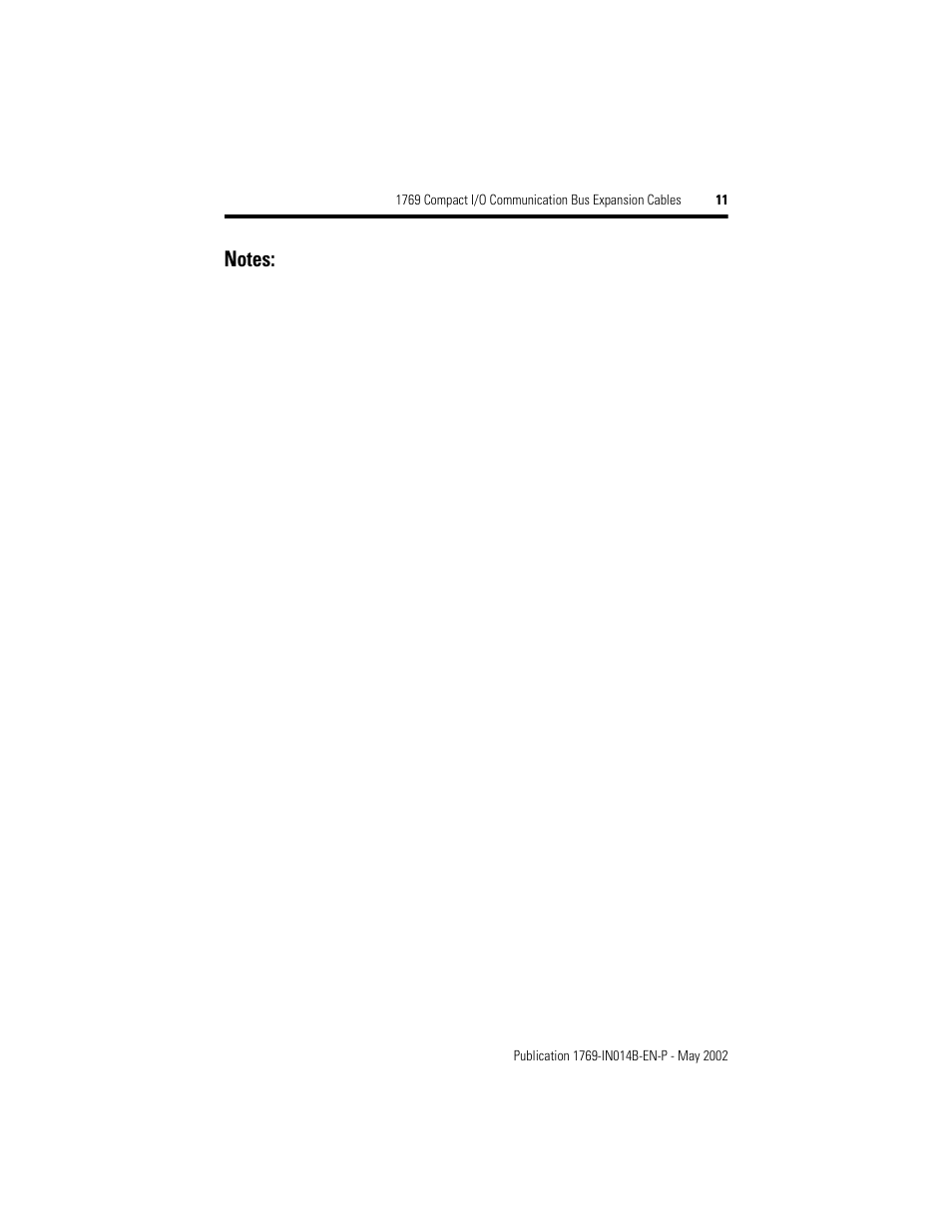 Rockwell Automation 1769-XXXX Compact I/O Communication Bus Expansion Cables User Manual | Page 11 / 12