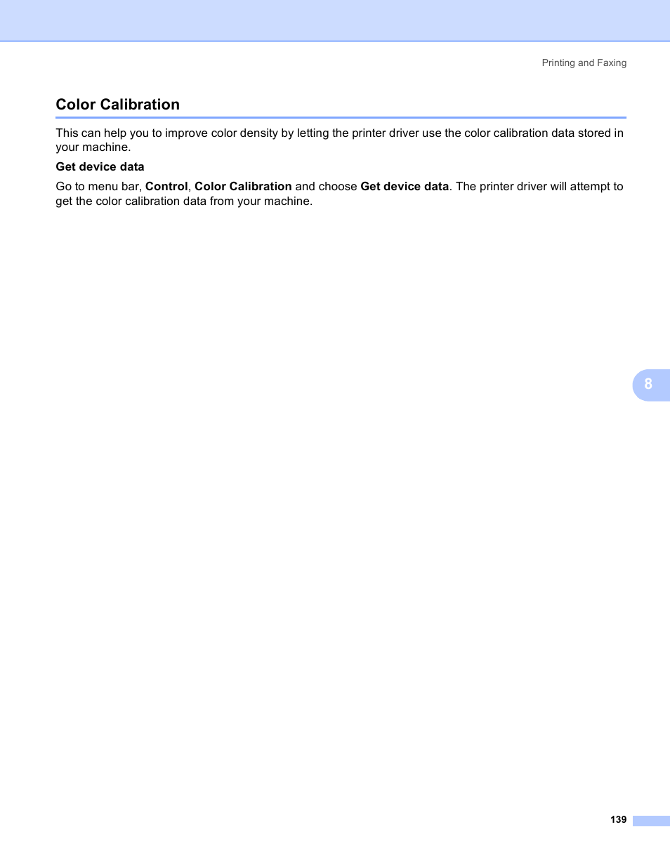 Color calibration, 8color calibration | Brother DCP-9045CDN User Manual | Page 146 / 217