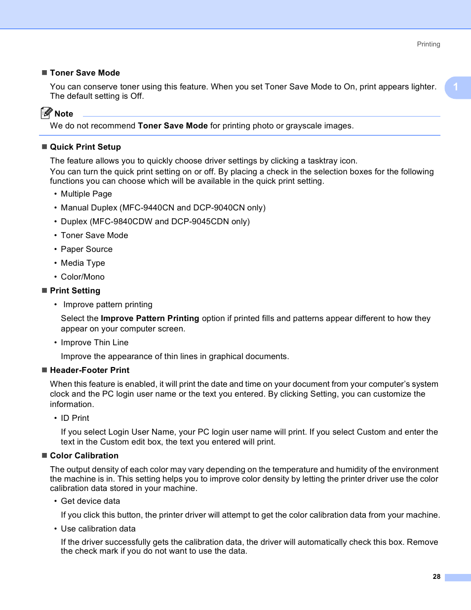 Brother DCP-9045CDN User Manual | Page 35 / 217