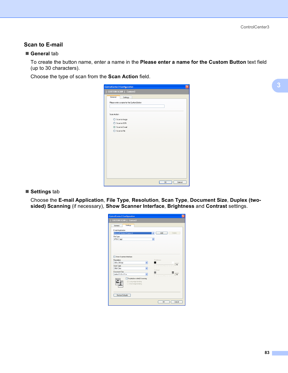 Scan to e-mail | Brother DCP-9045CDN User Manual | Page 90 / 217