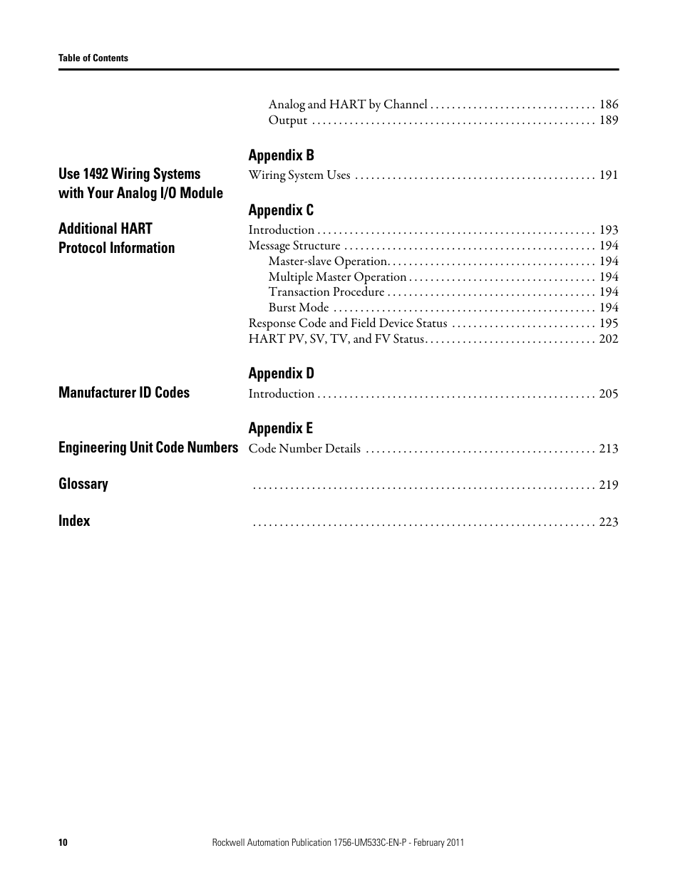 Rockwell Automation 1756-OF8H ControlLogix HART Analog I/O Modules User Manual | Page 10 / 228