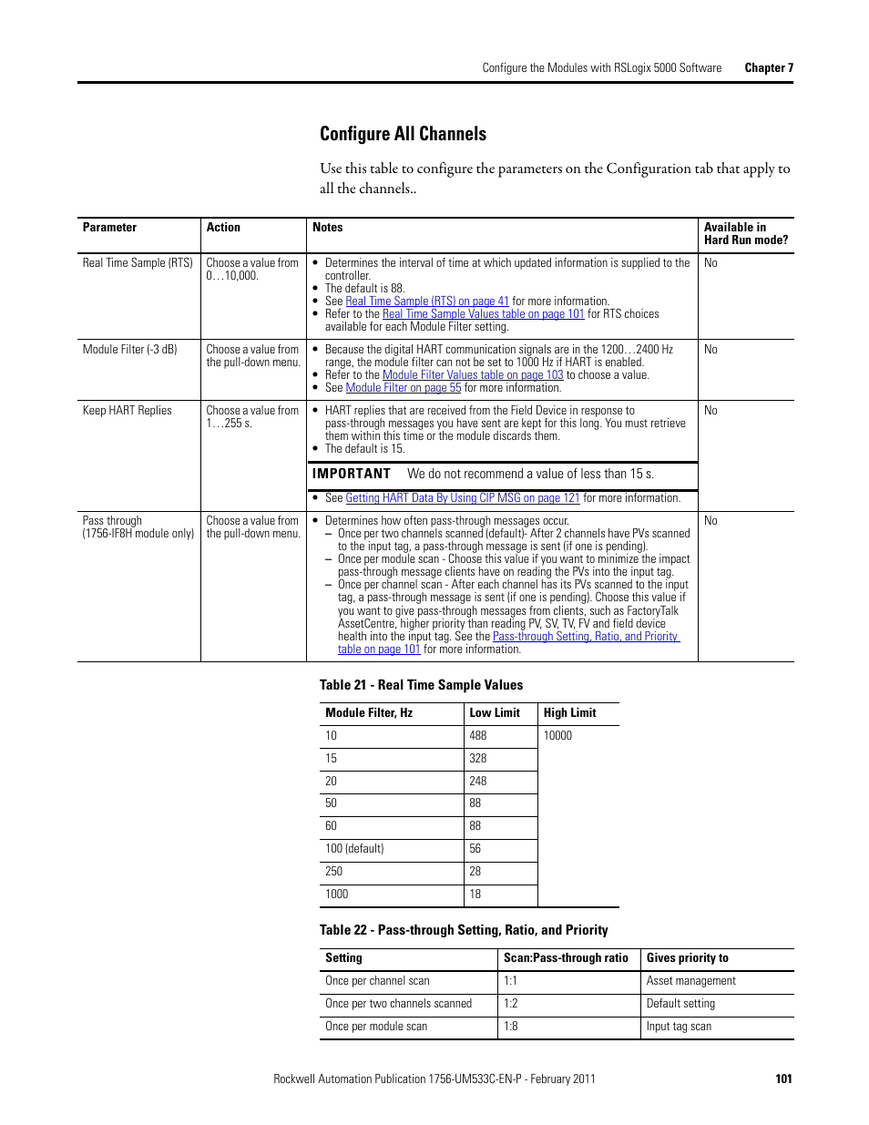 Configure all channels | Rockwell Automation 1756-OF8H ControlLogix HART Analog I/O Modules User Manual | Page 101 / 228
