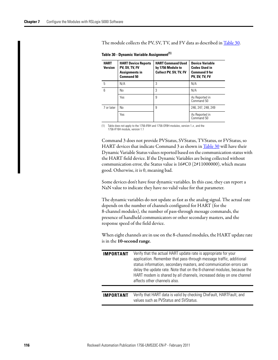 Rockwell Automation 1756-OF8H ControlLogix HART Analog I/O Modules User Manual | Page 116 / 228