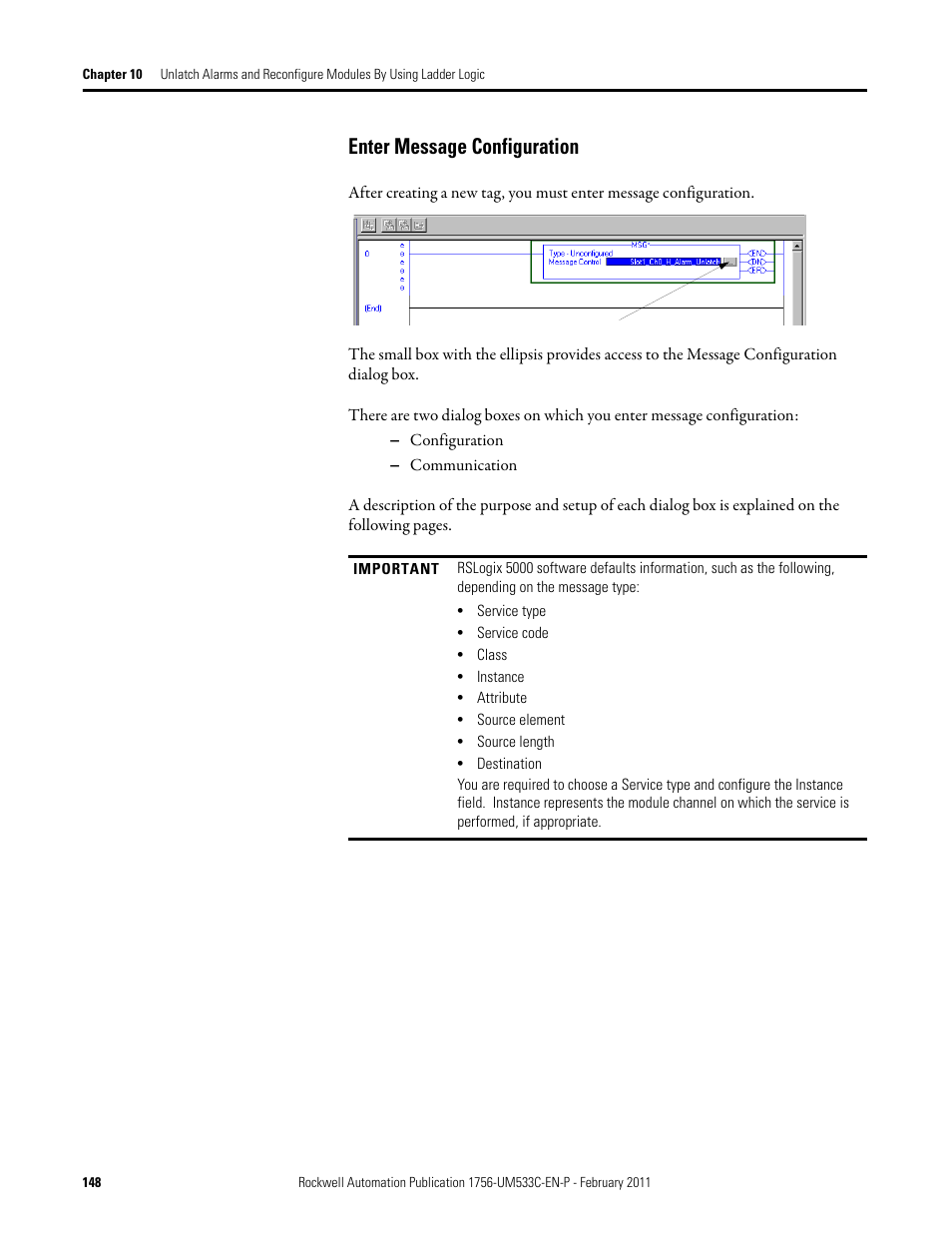 Enter message configuration | Rockwell Automation 1756-OF8H ControlLogix HART Analog I/O Modules User Manual | Page 148 / 228