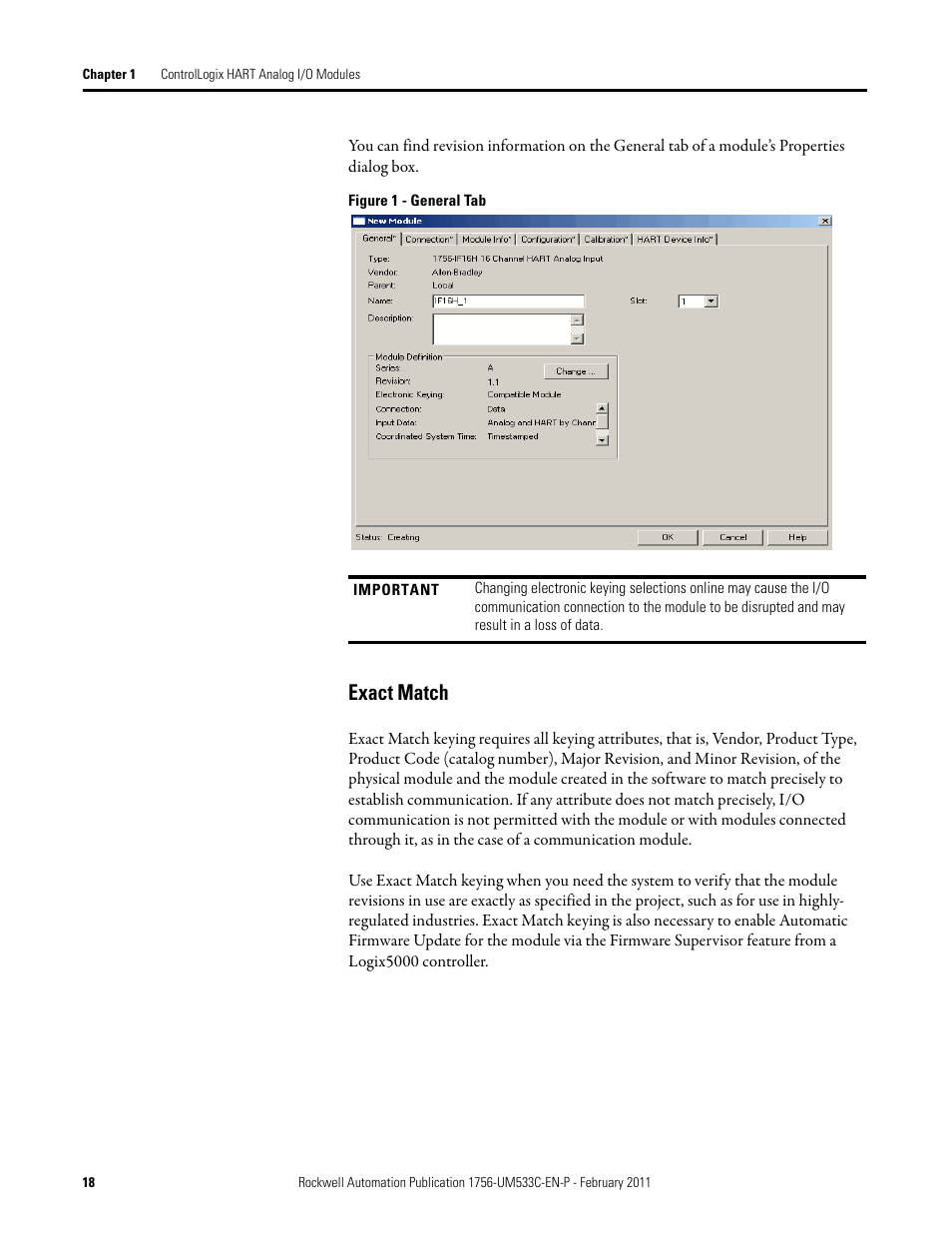 Exact match | Rockwell Automation 1756-OF8H ControlLogix HART Analog I/O Modules User Manual | Page 18 / 228