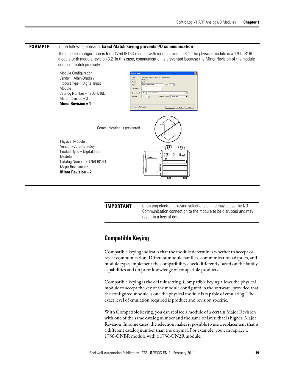 Compatible keying | Rockwell Automation 1756-OF8H ControlLogix HART Analog I/O Modules User Manual | Page 19 / 228