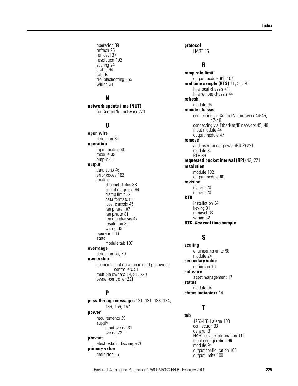 Rockwell Automation 1756-OF8H ControlLogix HART Analog I/O Modules User Manual | Page 225 / 228