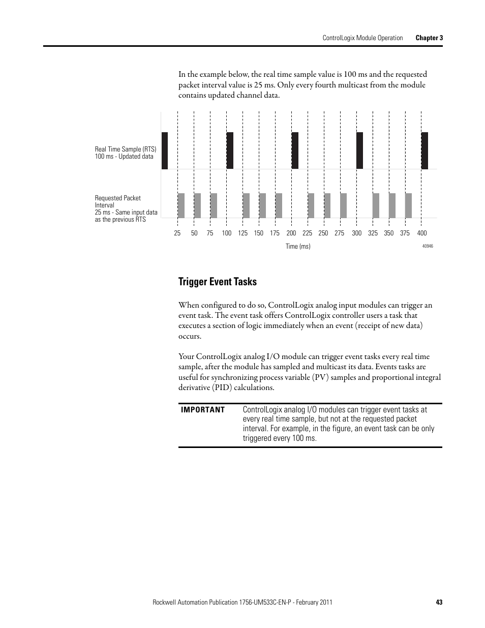 Trigger event tasks | Rockwell Automation 1756-OF8H ControlLogix HART Analog I/O Modules User Manual | Page 43 / 228