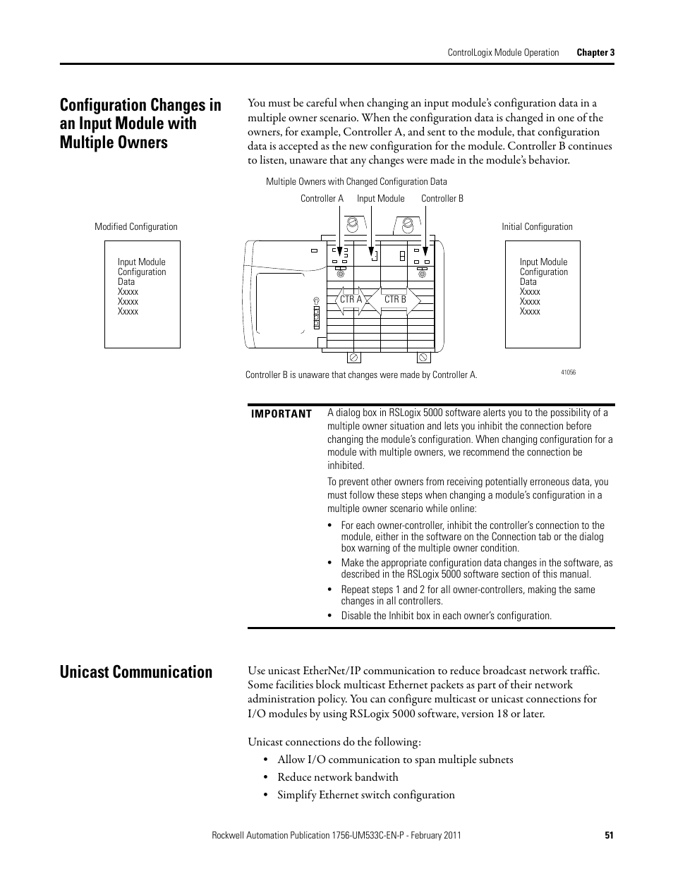 Unicast communication | Rockwell Automation 1756-OF8H ControlLogix HART Analog I/O Modules User Manual | Page 51 / 228
