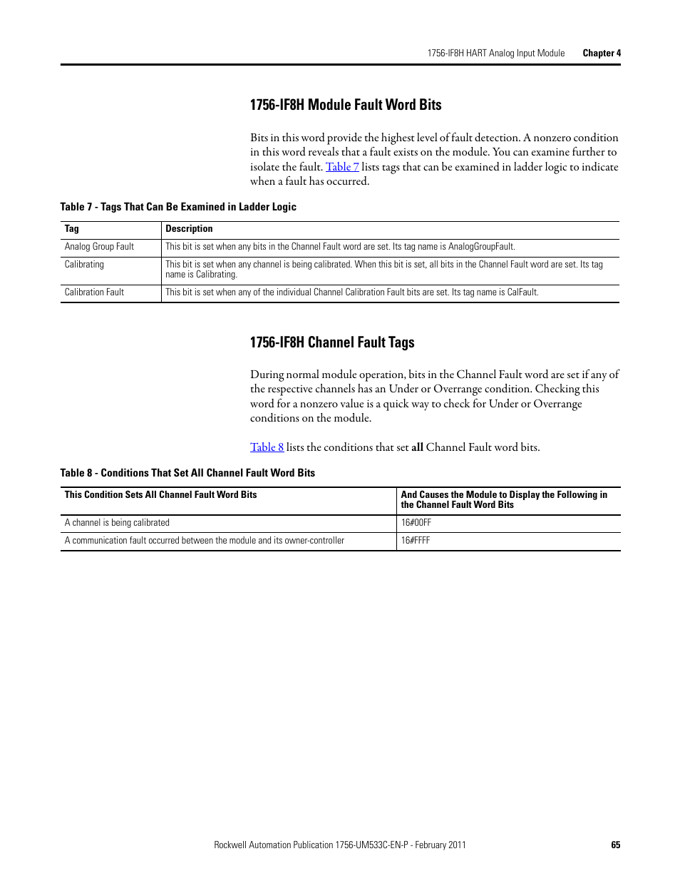 Rockwell Automation 1756-OF8H ControlLogix HART Analog I/O Modules User Manual | Page 65 / 228