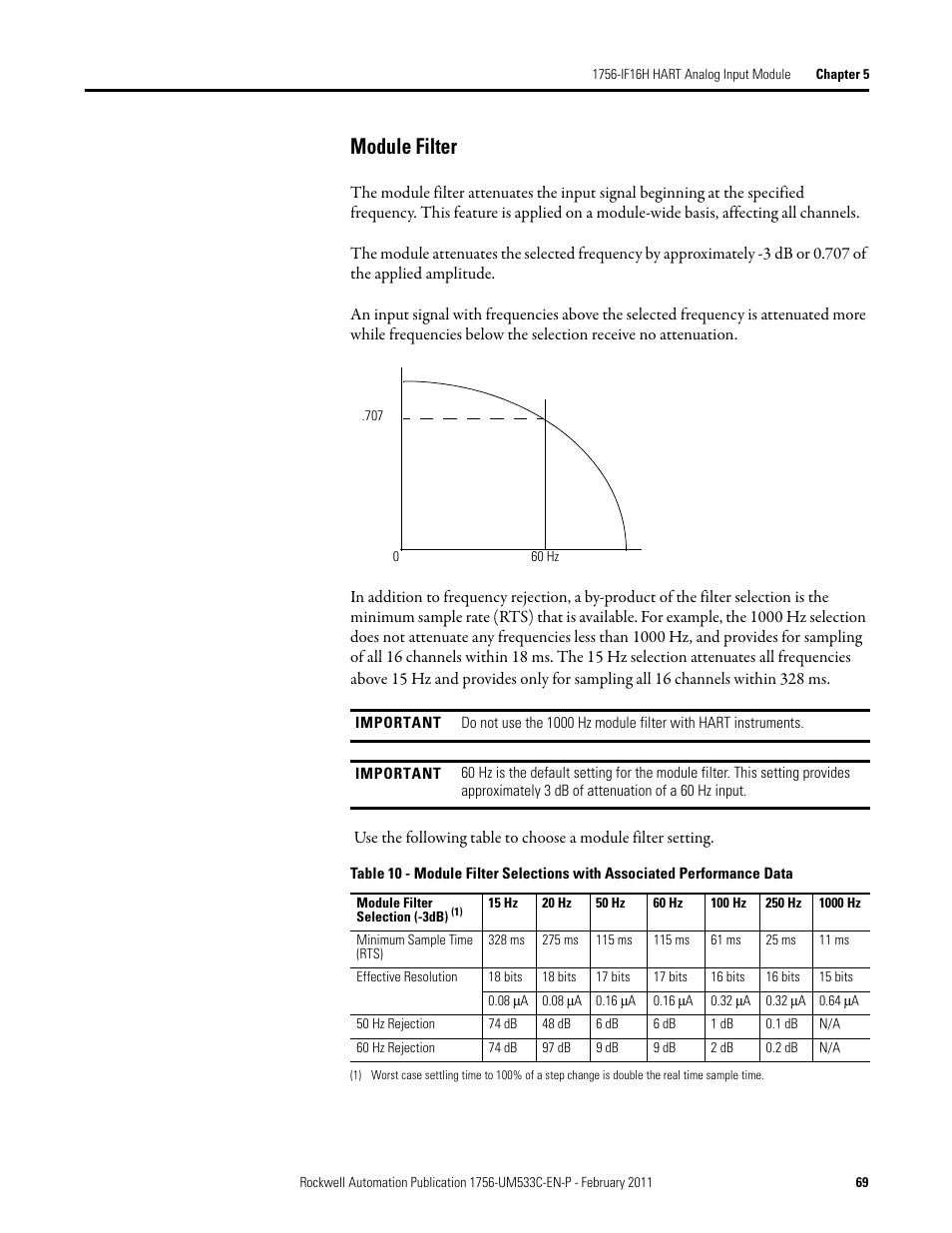 Module filter | Rockwell Automation 1756-OF8H ControlLogix HART Analog I/O Modules User Manual | Page 69 / 228