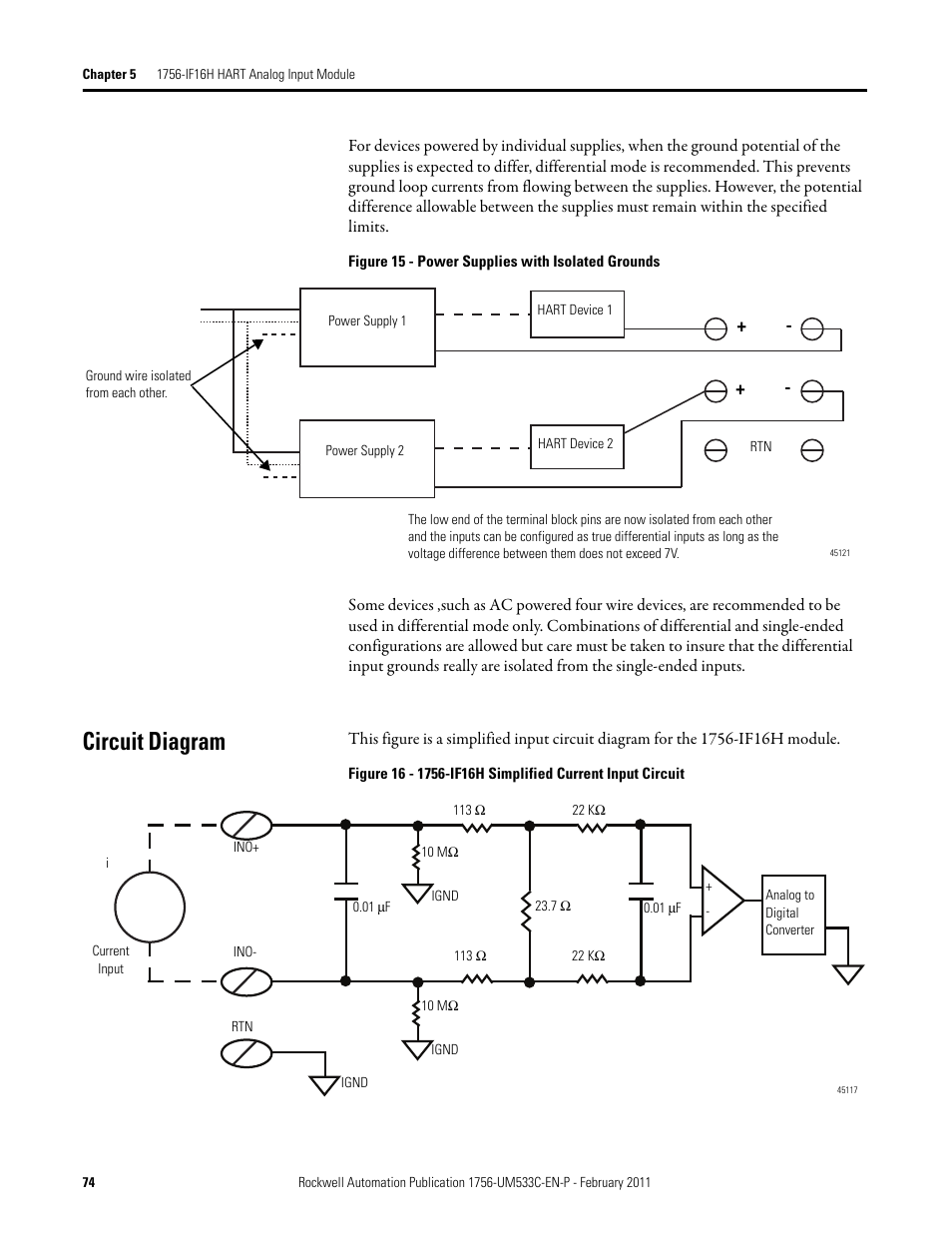 Circuit diagram | Rockwell Automation 1756-OF8H ControlLogix HART Analog I/O Modules User Manual | Page 74 / 228