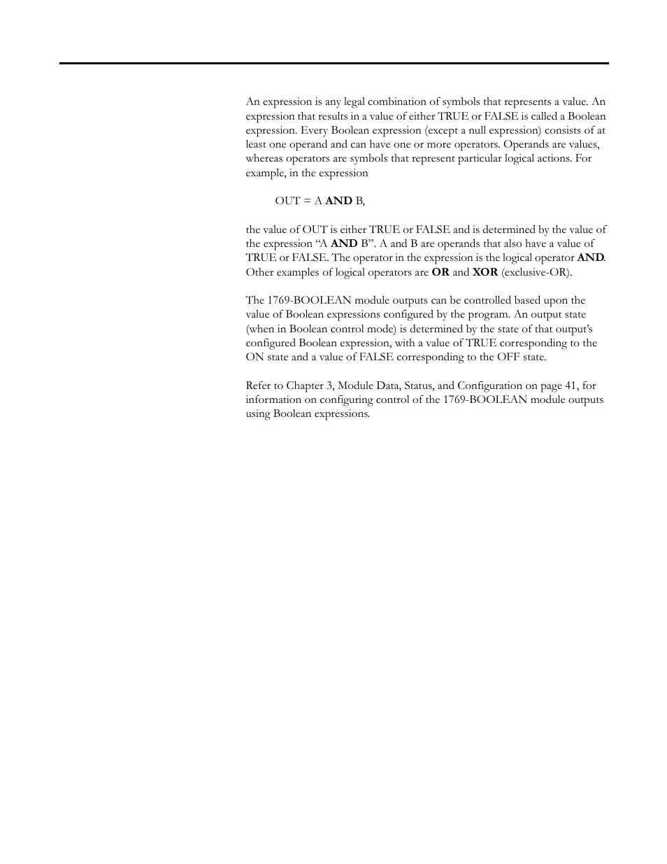Boolean expressions | Rockwell Automation 1769-BOOLEAN Compact I/O Module Reference Manual User Manual | Page 12 / 98