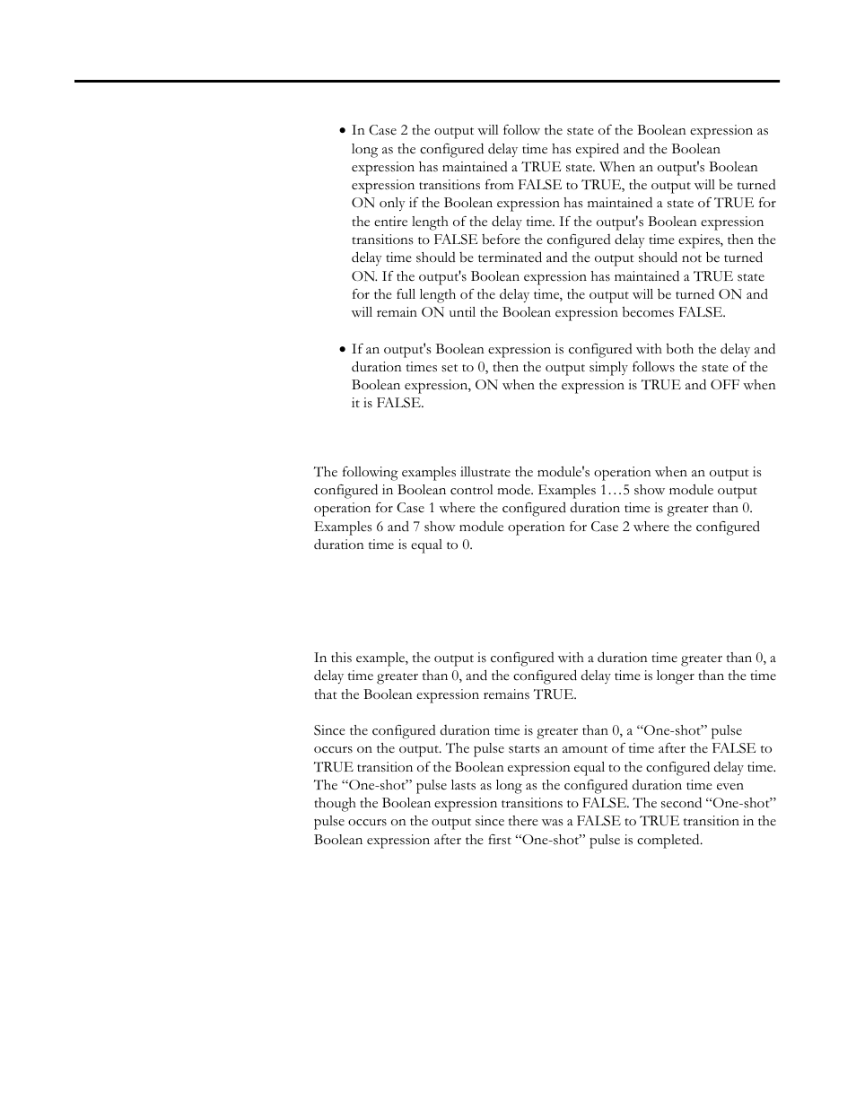 Boolean control mode examples, Example 1: duration > 0, delay > true time | Rockwell Automation 1769-BOOLEAN Compact I/O Module Reference Manual User Manual | Page 19 / 98