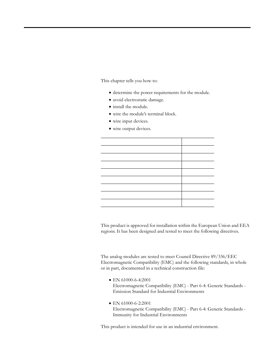 Installation and wiring, Overview, Compliance to european union directives | Emc directive, Chapter 2, Overview compliance to european union directives, Chapter | Rockwell Automation 1769-BOOLEAN Compact I/O Module Reference Manual User Manual | Page 27 / 98