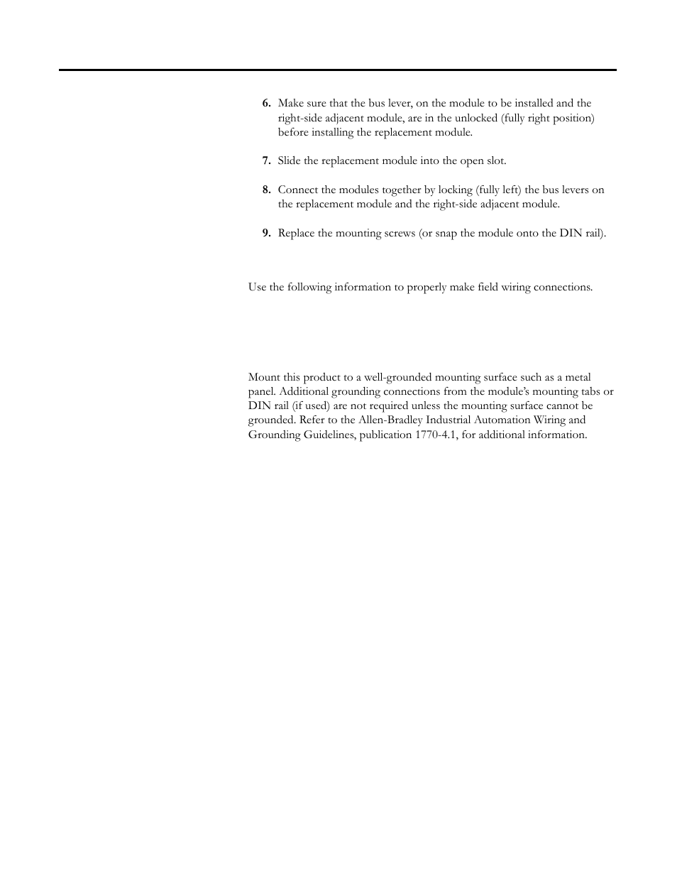 Field wiring connections, Ground | Rockwell Automation 1769-BOOLEAN Compact I/O Module Reference Manual User Manual | Page 35 / 98