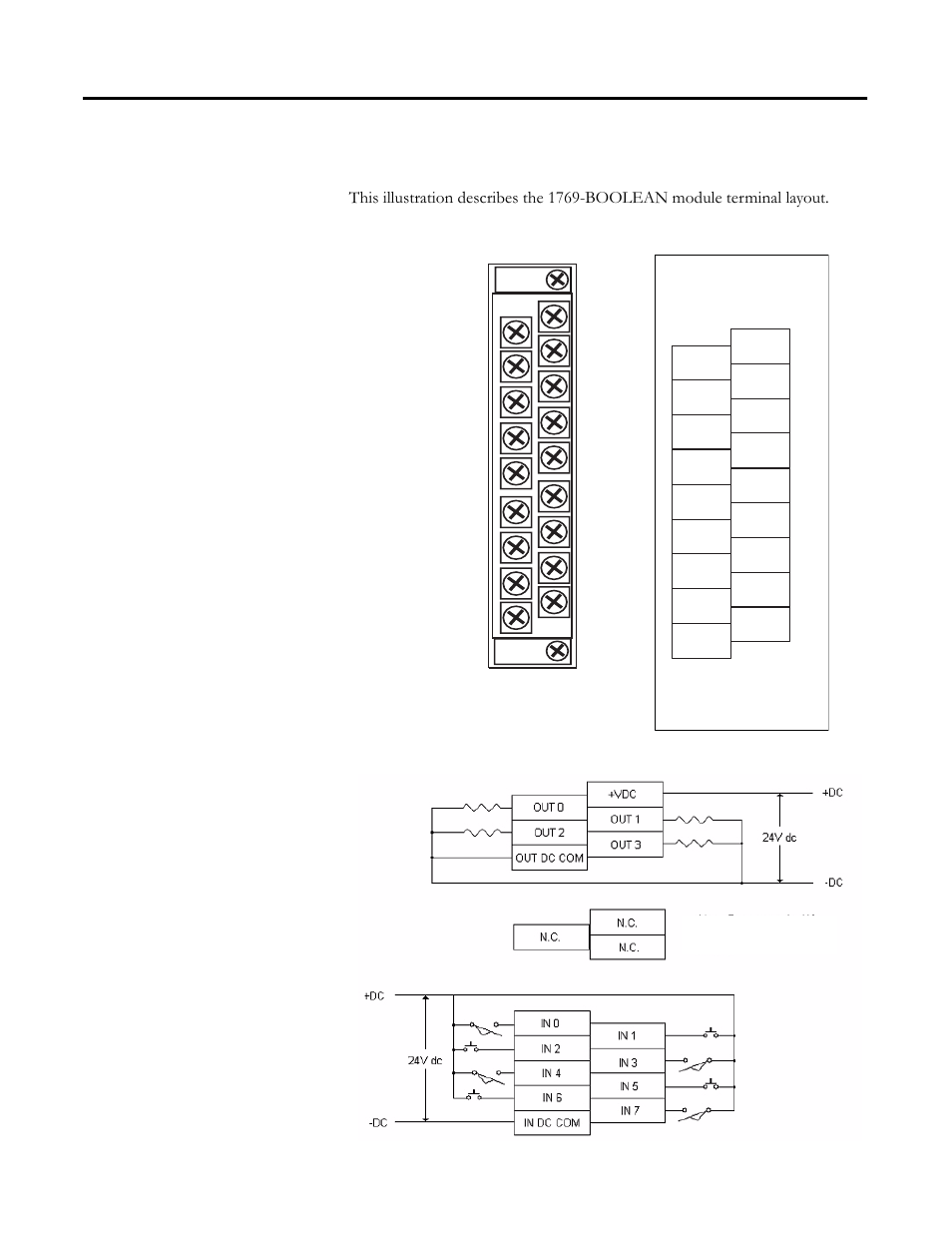 Input and output wiring | Rockwell Automation 1769-BOOLEAN Compact I/O Module Reference Manual User Manual | Page 39 / 98
