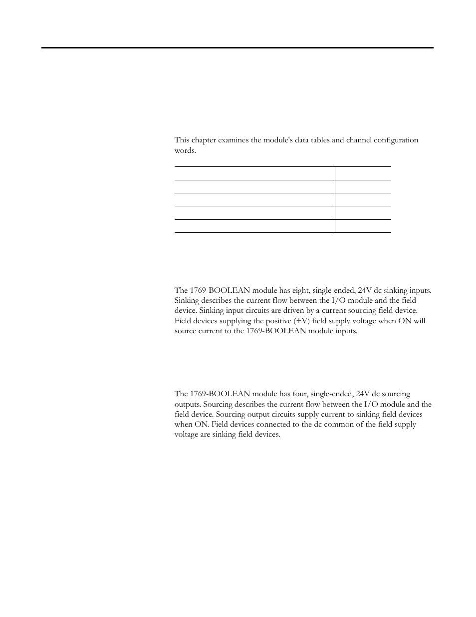 Module data, status, and configuration, Overview, Module inputs | Module outputs, Chapter 3, Module inputs module outputs, Chapter | Rockwell Automation 1769-BOOLEAN Compact I/O Module Reference Manual User Manual | Page 41 / 98