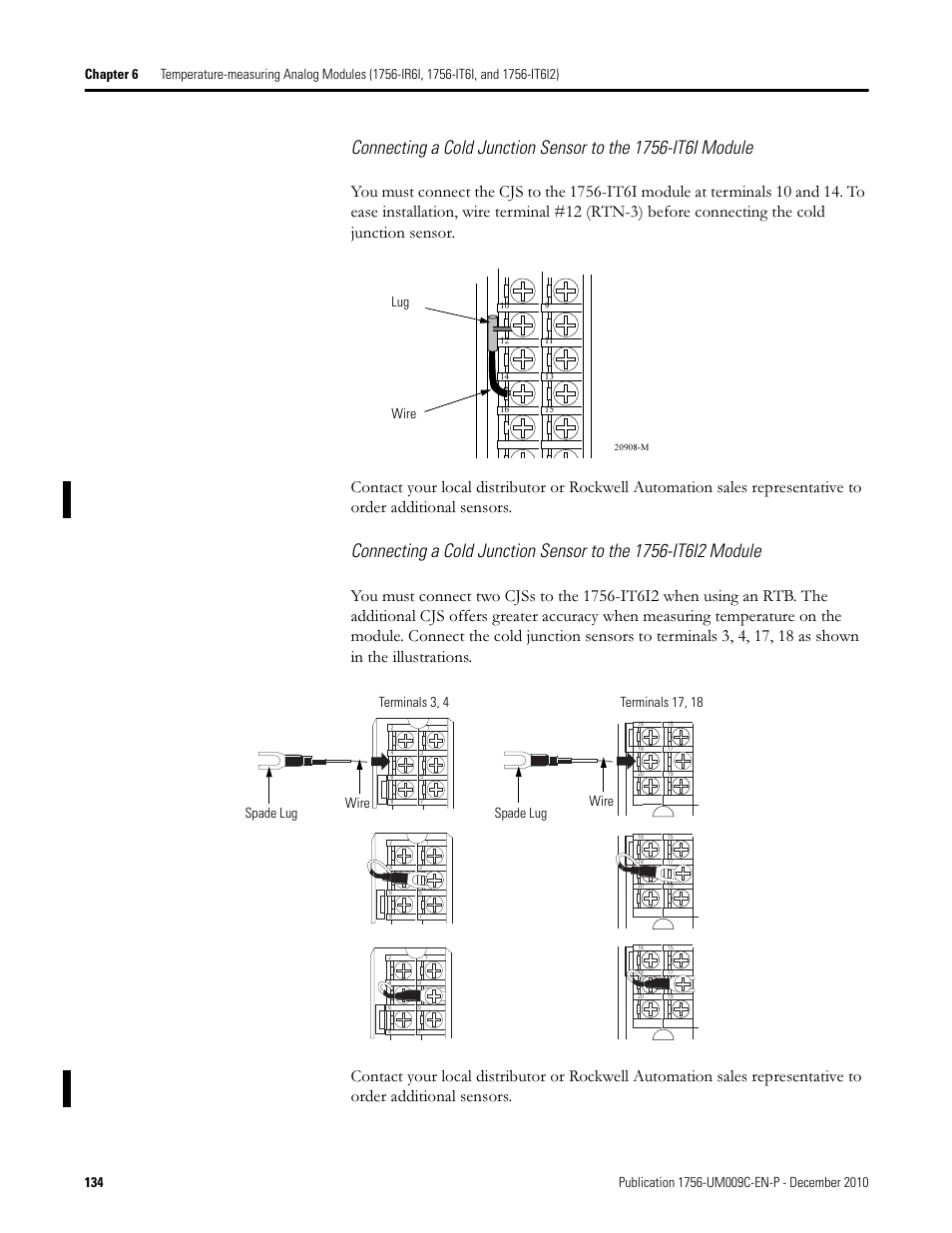 Lug wire | Rockwell Automation 1756-XXXX ControlLogix Analog I/O Modules User Manual | Page 134 / 401
