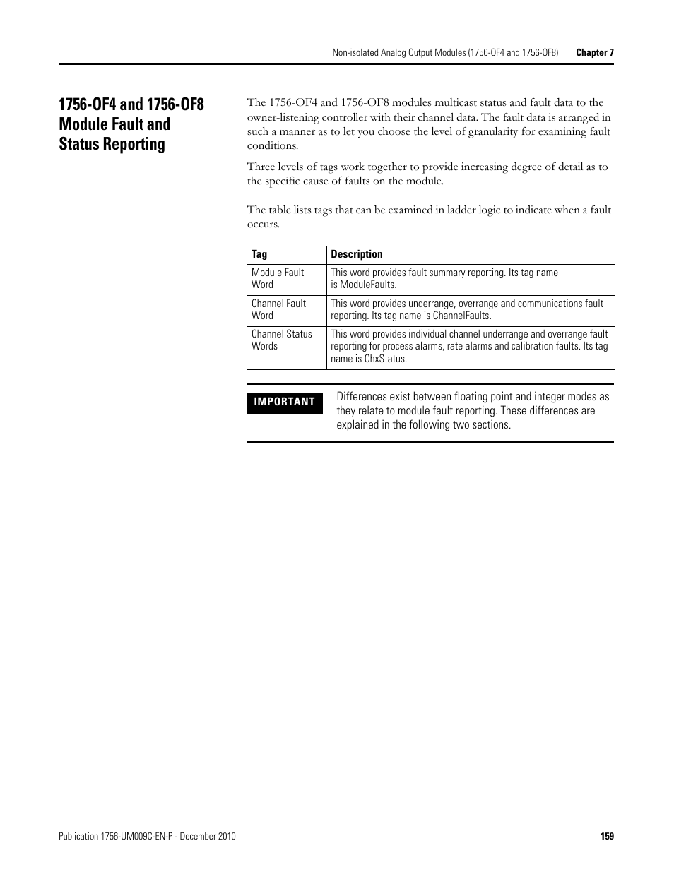 Rockwell Automation 1756-XXXX ControlLogix Analog I/O Modules User Manual | Page 159 / 401