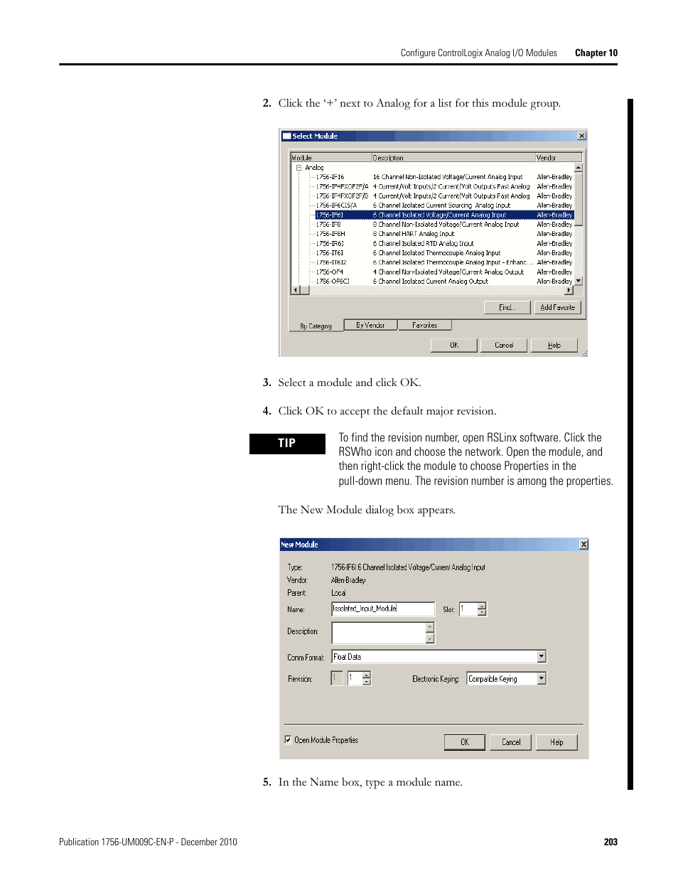 Rockwell Automation 1756-XXXX ControlLogix Analog I/O Modules User Manual | Page 203 / 401