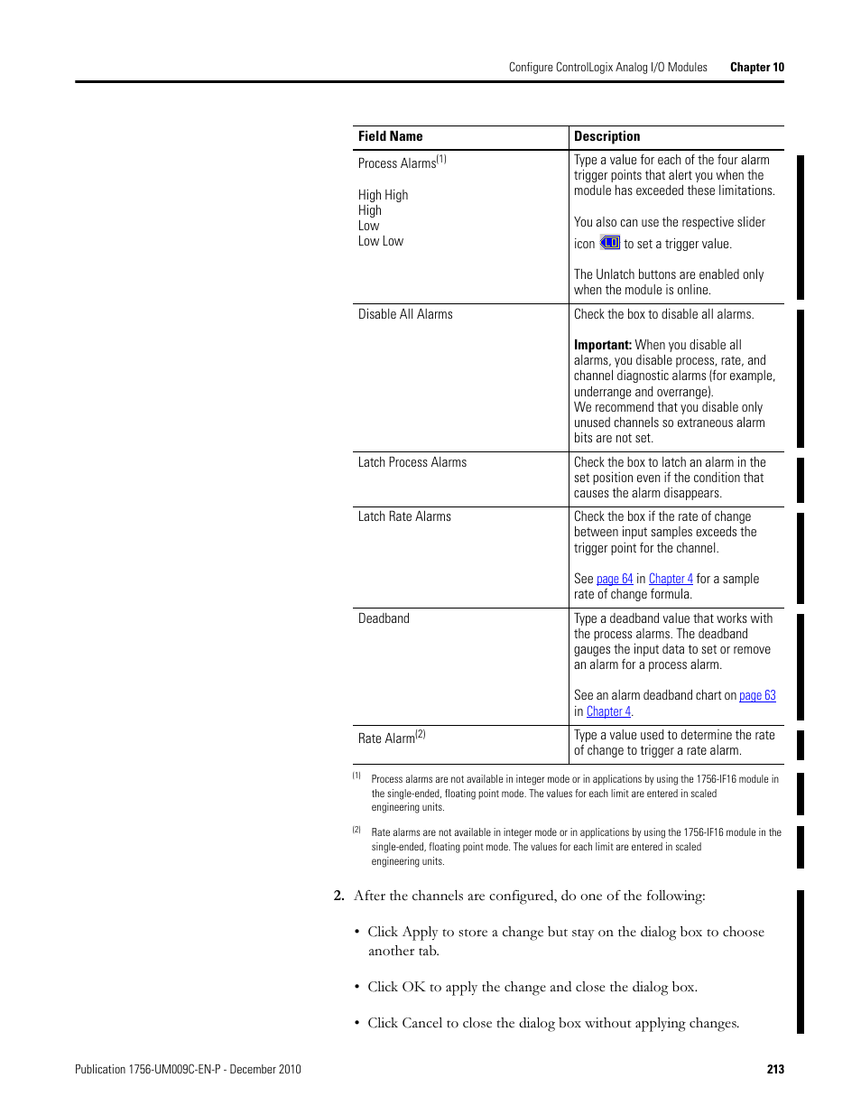 Rockwell Automation 1756-XXXX ControlLogix Analog I/O Modules User Manual | Page 213 / 401