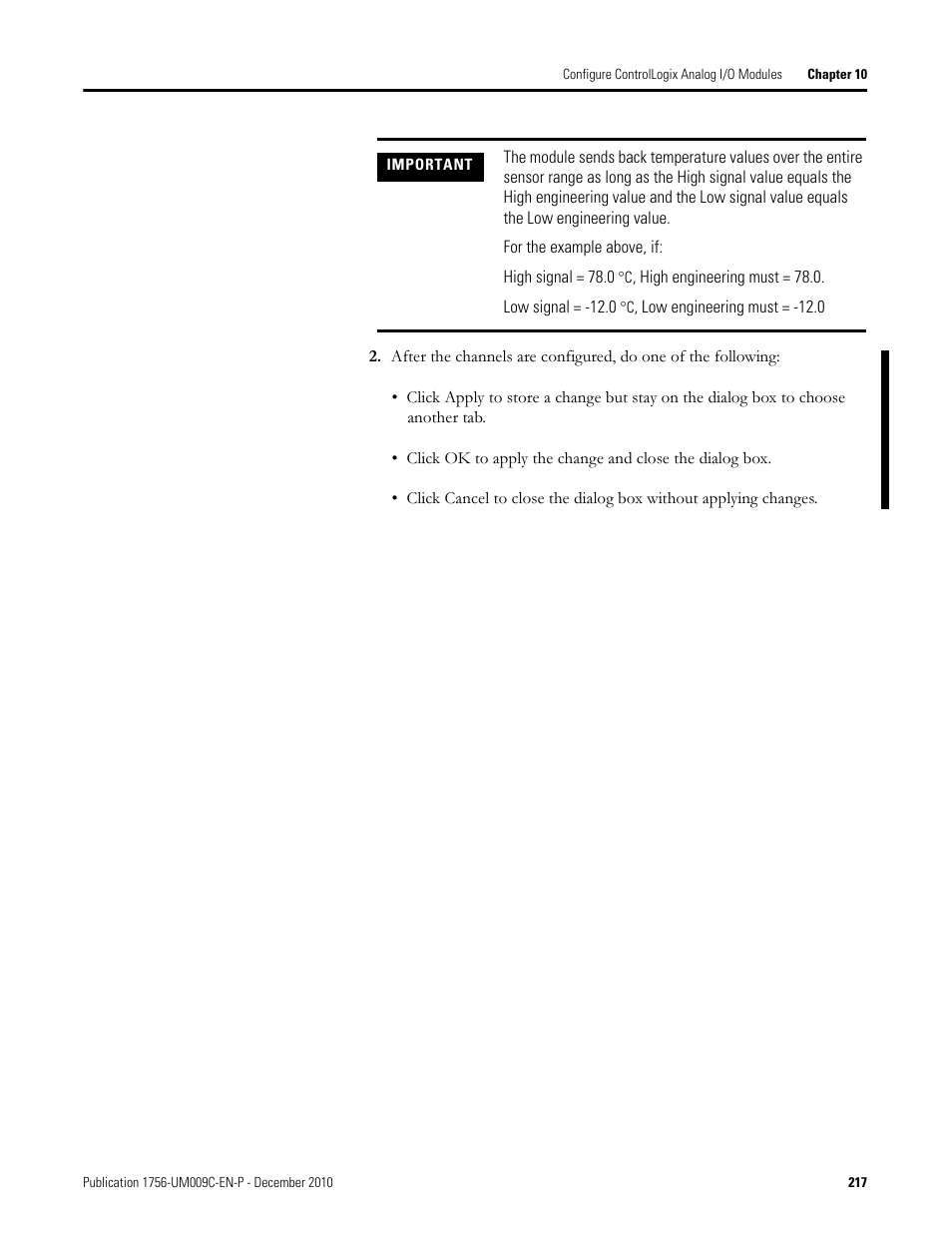 Rockwell Automation 1756-XXXX ControlLogix Analog I/O Modules User Manual | Page 217 / 401