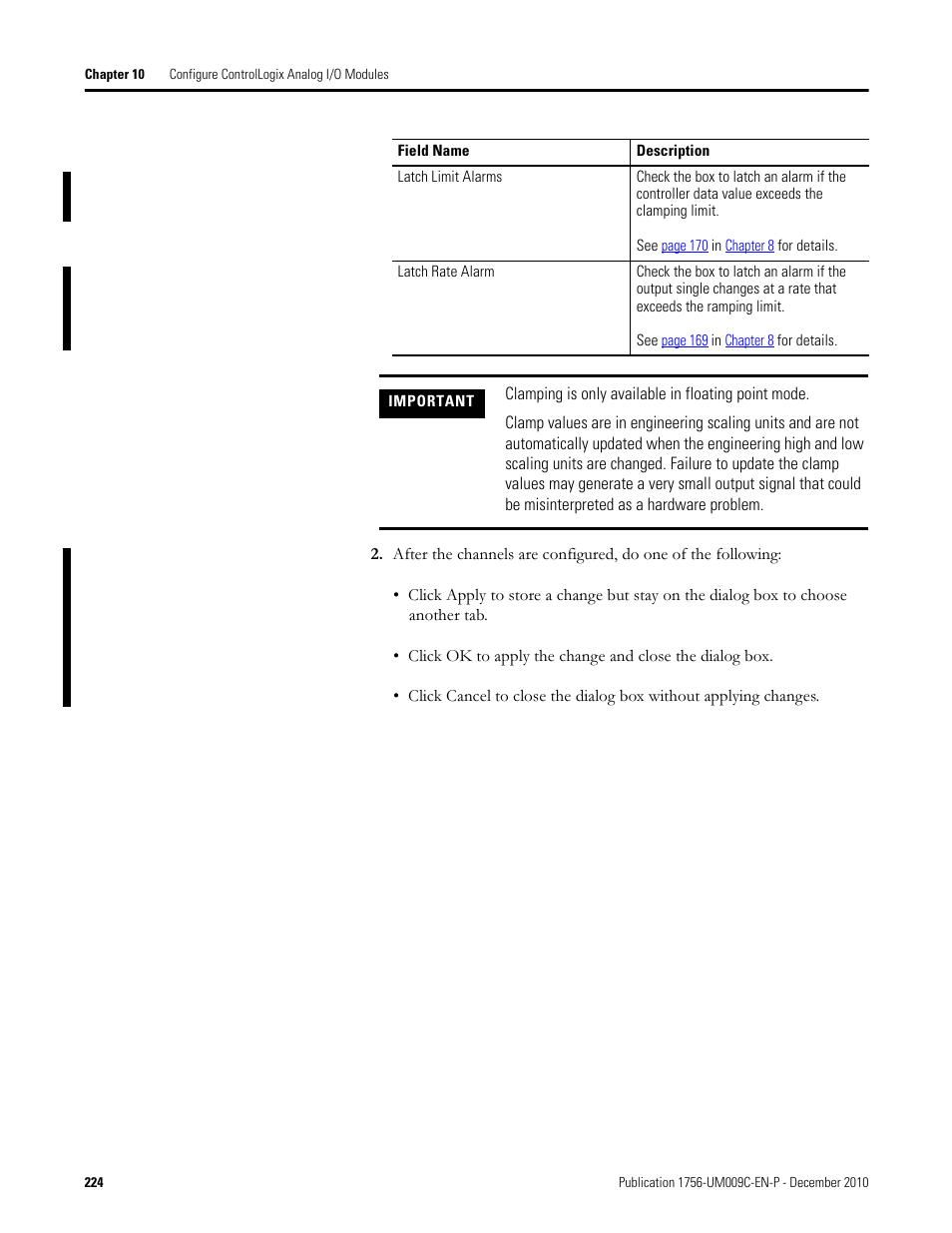 Rockwell Automation 1756-XXXX ControlLogix Analog I/O Modules User Manual | Page 224 / 401