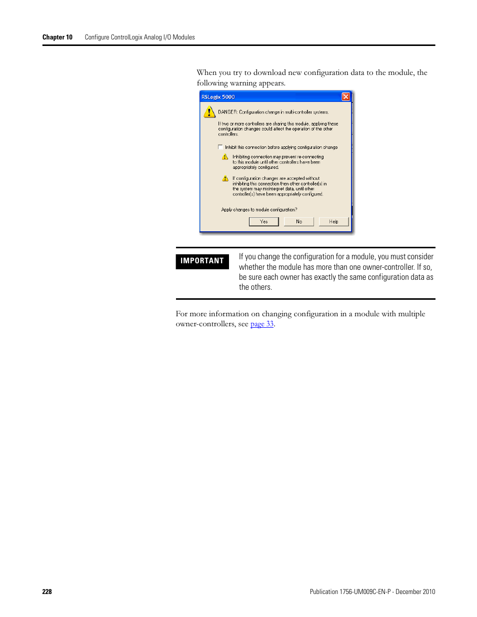 Rockwell Automation 1756-XXXX ControlLogix Analog I/O Modules User Manual | Page 228 / 401