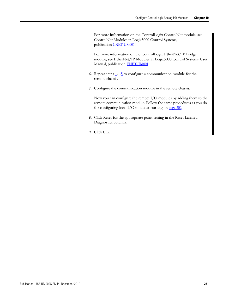 Rockwell Automation 1756-XXXX ControlLogix Analog I/O Modules User Manual | Page 231 / 401
