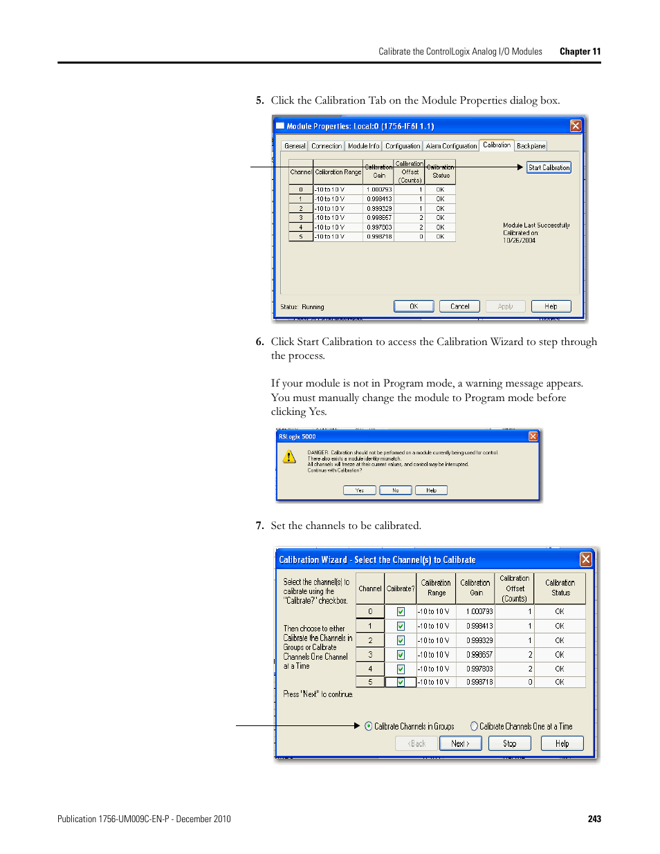 Rockwell Automation 1756-XXXX ControlLogix Analog I/O Modules User Manual | Page 243 / 401