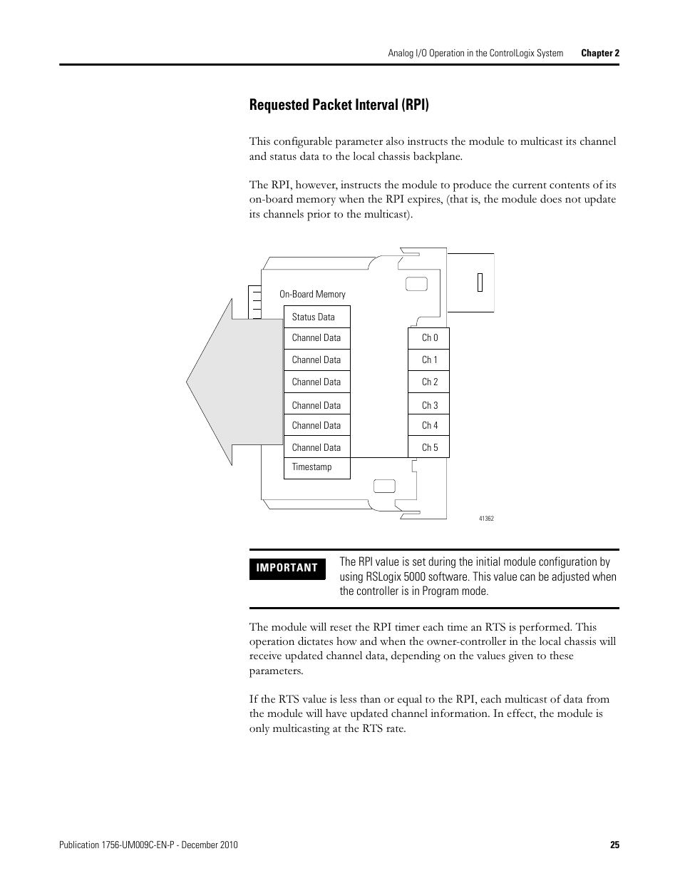 Requested packet interval (rpi) | Rockwell Automation 1756-XXXX ControlLogix Analog I/O Modules User Manual | Page 25 / 401