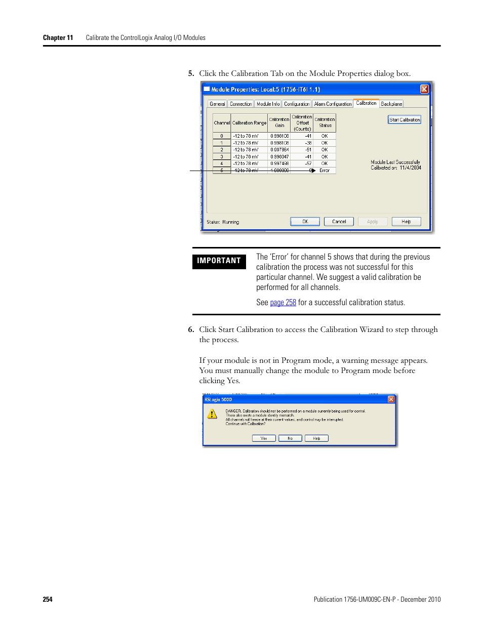 Rockwell Automation 1756-XXXX ControlLogix Analog I/O Modules User Manual | Page 254 / 401