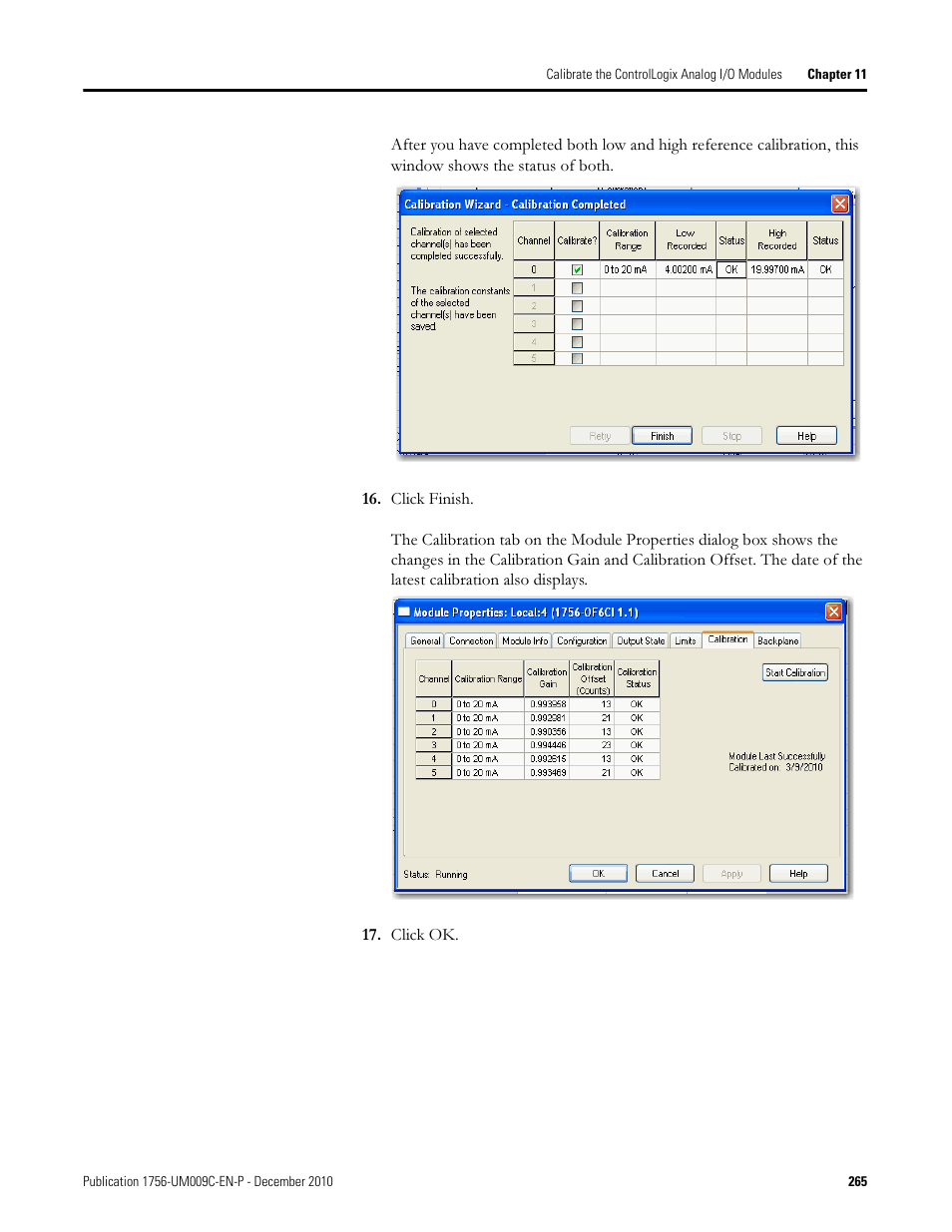 Rockwell Automation 1756-XXXX ControlLogix Analog I/O Modules User Manual | Page 265 / 401