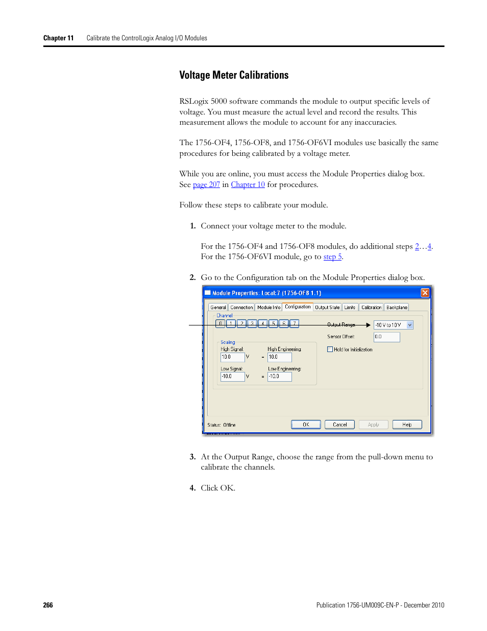 Voltage meter calibrations | Rockwell Automation 1756-XXXX ControlLogix Analog I/O Modules User Manual | Page 266 / 401