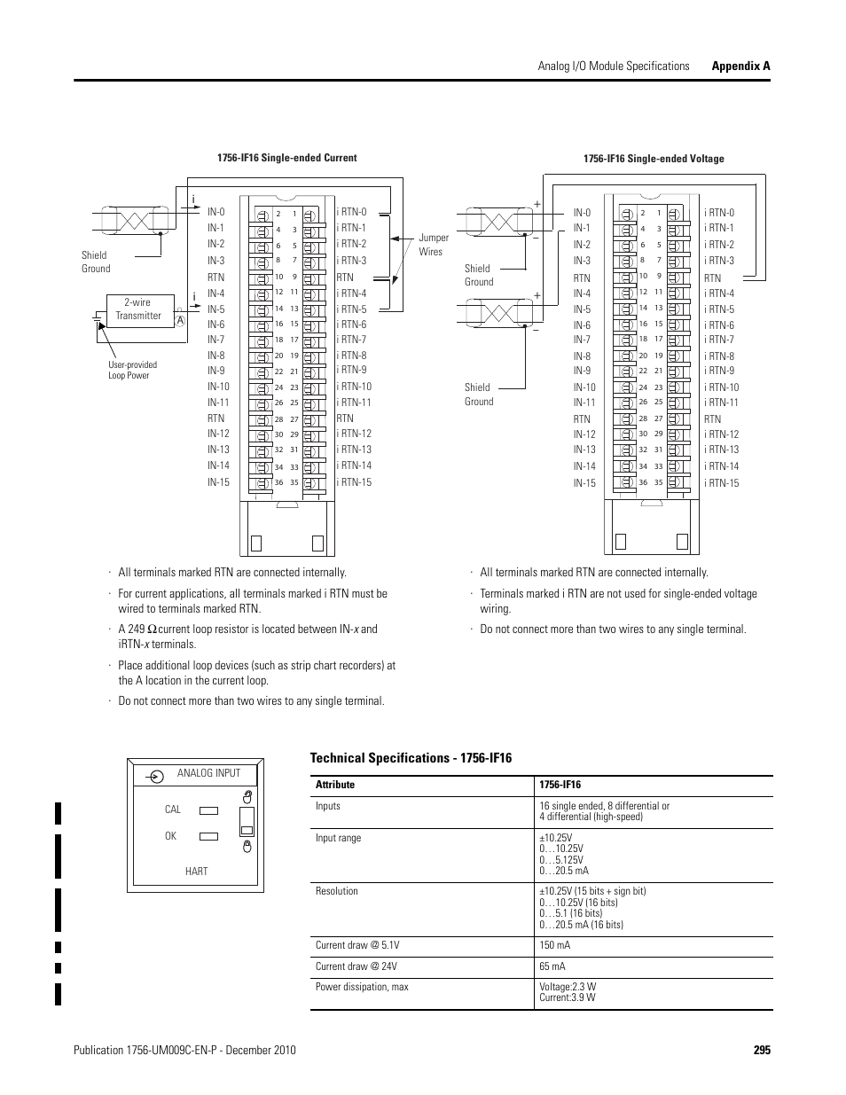 Rockwell Automation 1756-XXXX ControlLogix Analog I/O Modules User Manual | Page 295 / 401