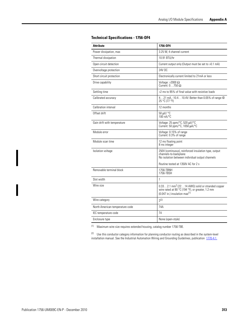 Rockwell Automation 1756-XXXX ControlLogix Analog I/O Modules User Manual | Page 313 / 401