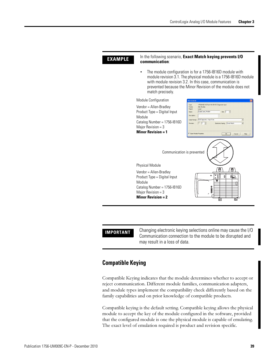 Compatible keying | Rockwell Automation 1756-XXXX ControlLogix Analog I/O Modules User Manual | Page 39 / 401